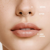 BORA PIERCING TITANIO SILVER 10mm LABRET - WATERPROOF