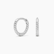 LENA HOOPS SILVER - MINI PLATA925