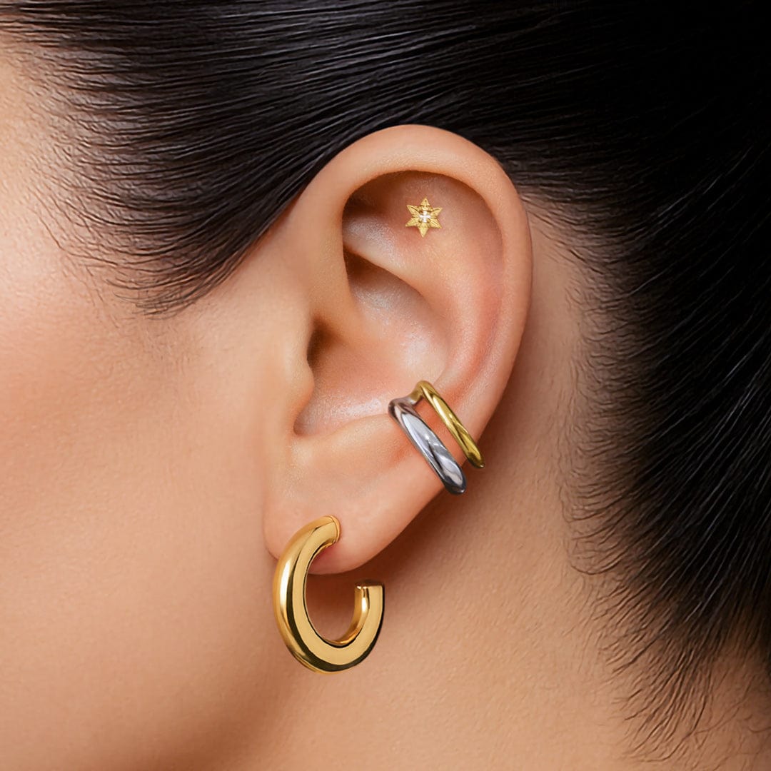 NOVA PIERCING TITANIO - GOLD - WATERPROOF