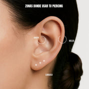 BORA PIERCING TITANIO SILVER 1.2x8mm - WATERPROOF