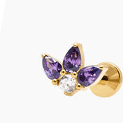 LOTUS PIERCING TITANIO LILA - GOLD - WATERPROOF
