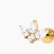LOTUS PIERCING TITANIO WHITE - GOLD - WATERPROOF
