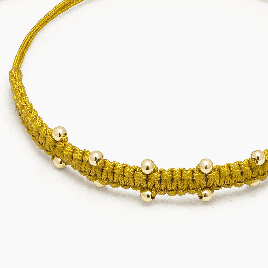 PULSERA LUCIANA VERDE OLIVO DORADO