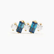 LYRIS AZUL TURQUESA PIERCING TITANIO - GOLD - WATERPROOF