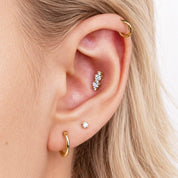 LYRIS WHITE PIERCING TITANIO - GOLD - WATERPROOF