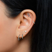 ZOE PIERCING TITANIO - SILVER - WATERPROOF