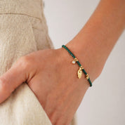PULSERA MANO HAMSA VERDE - WATERPROOF
