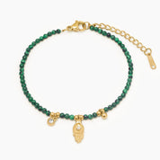 PULSERA MANO HAMSA VERDE - WATERPROOF