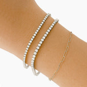 PULSERA TENNIS SILVER - WATERPROOF