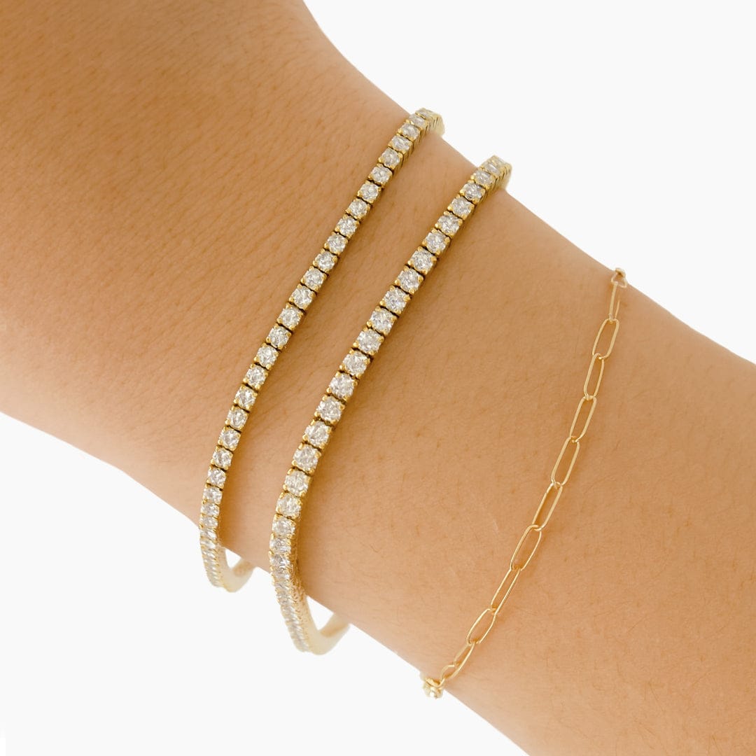 PULSERA TENNIS GOLD - WATERPROOF