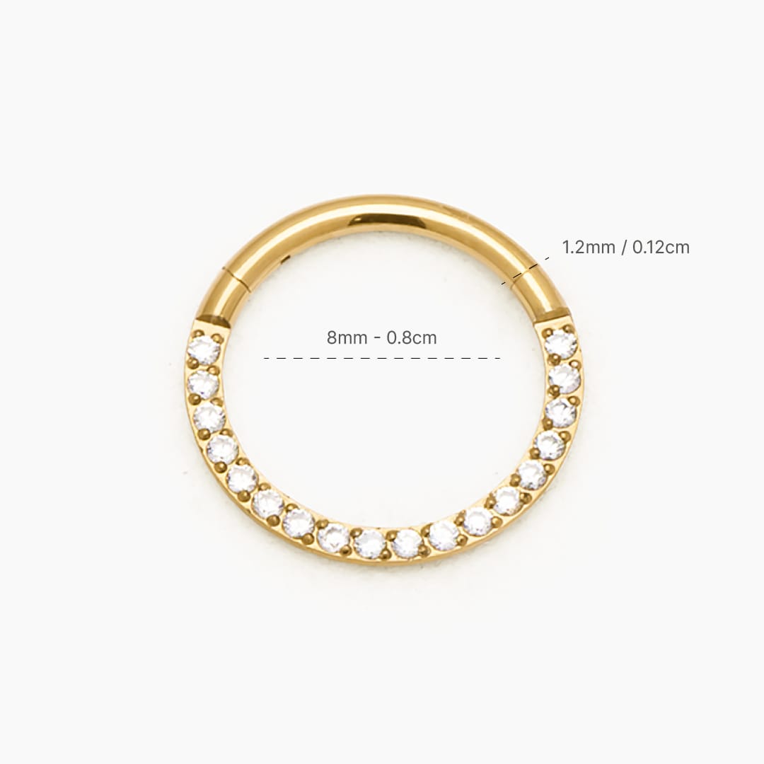 MIKA PIERCING TITANIO GOLD 10mm - WATERPROOF