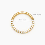 MIKA PIERCING TITANIO GOLD 10mm - WATERPROOF
