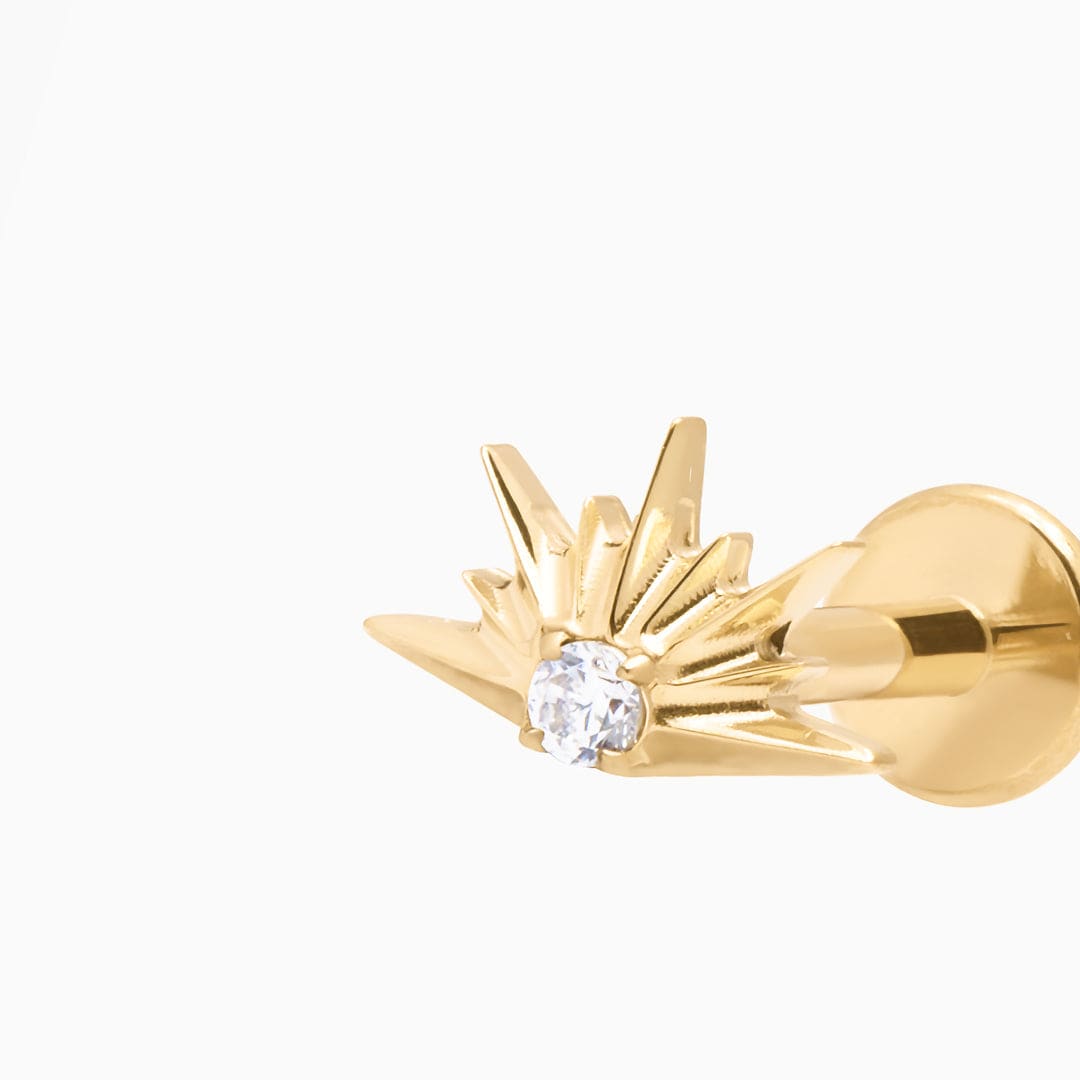 SOLARIS PIERCING TITANIO - GOLD - WATERPROOF