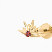 SOLARIS PIERCING TITANIO ROJO CORAL - GOLD - WATERPROOF