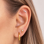 ALIZA PIERCING TITANIO - GOLD - WATERPROOF