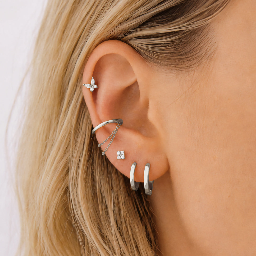 BINDI PIERCING TITANIO - SILVER - WATERPROOF