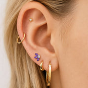 LOTUS PIERCING TITANIO LILA - GOLD - WATERPROOF