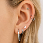 DUALIS PIERCING TITANIO - SILVER - WATERPROOF