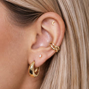 ZIG ZAG EAR CUFF GOLD - WATERPROOF