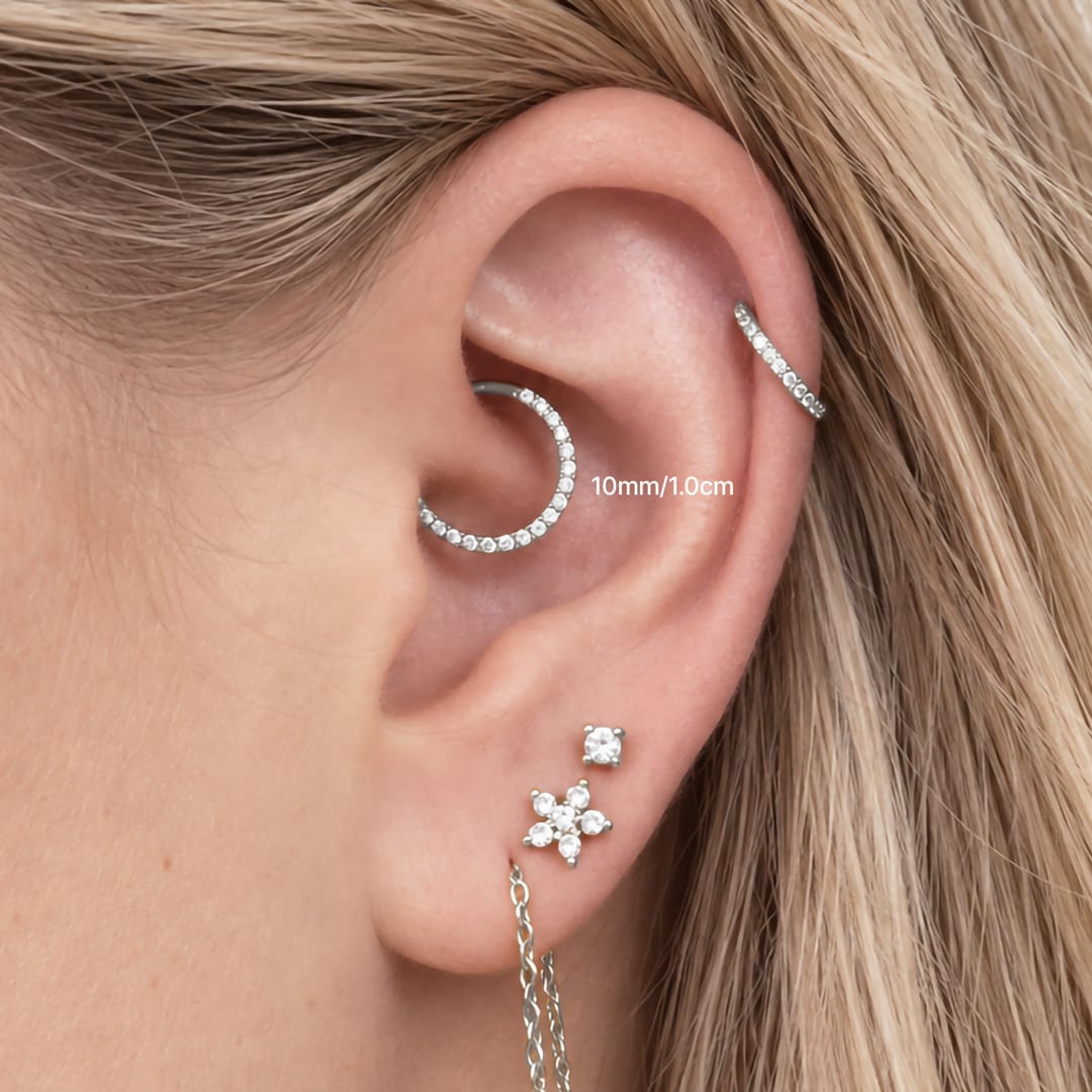 MIKA PIERCING TITANIO SILVER - WATERPROOF
