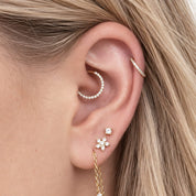 MIKA PIERCING TITANIO GOLD 10mm - WATERPROOF