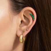 PRISCILA VERDE PIERCING TITANIO GOLD - WATERPROOF