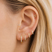 CUORE MINI PIERCING TITANIO - GOLD - WATERPROOF