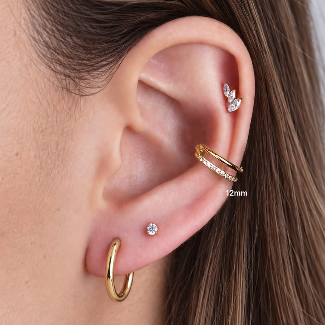 NOAH PIERCING TITANIO GOLD - WATERPROOF