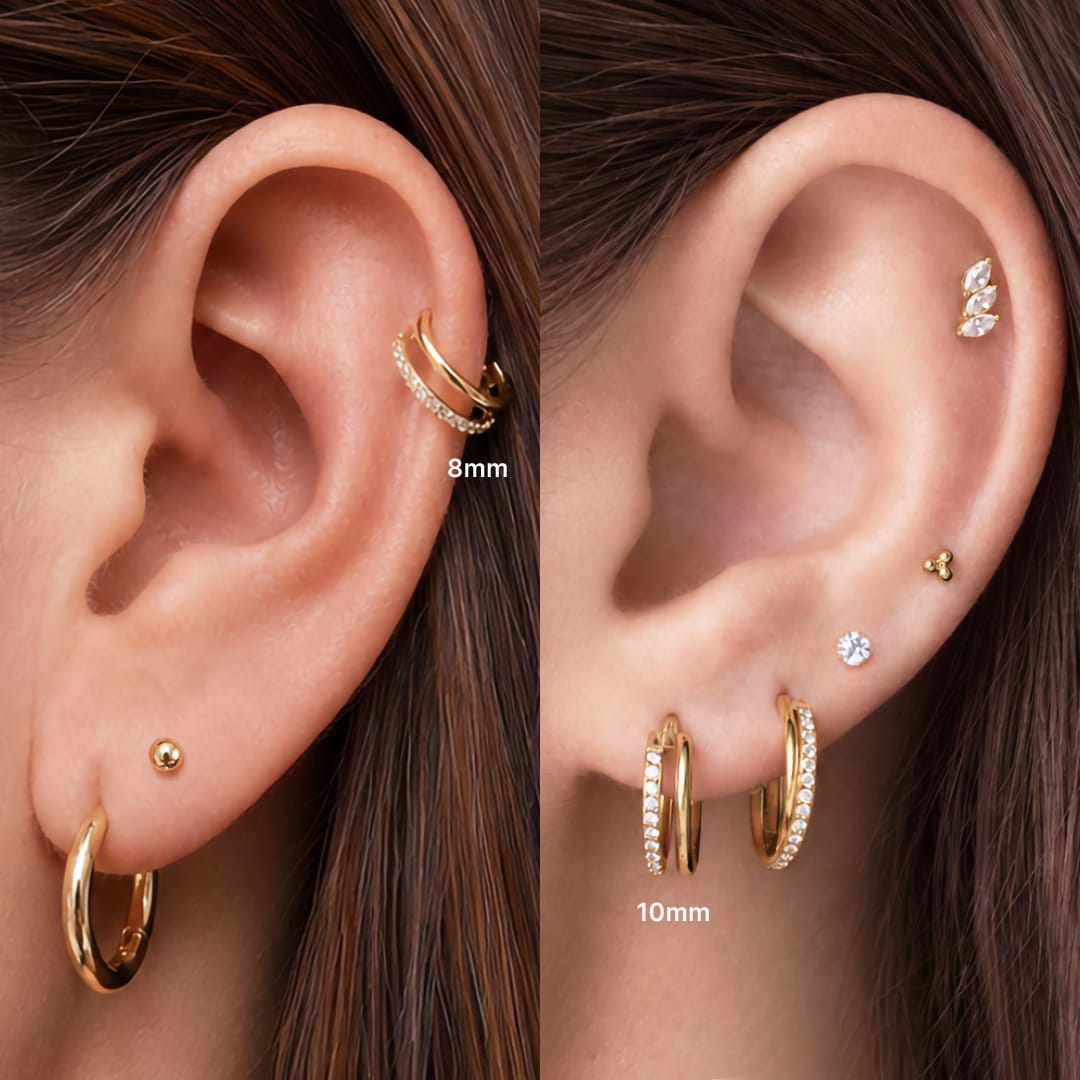 NOAH PIERCING TITANIO GOLD - WATERPROOF