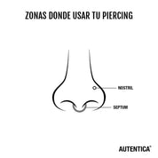 BORA PIERCING TITANIO GOLD 12mm - WATERPROOF