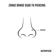 NOSTRIL NINA PIERCING TITANIO - WATERPROOF