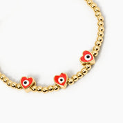 PULSERA CORAZON TURCO - RED