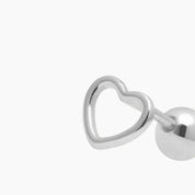 OPEN HEART PIERCING SILVER PLATA925