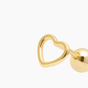 OPEN HEART PIERCING GOLD