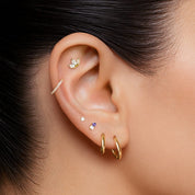DUALIS PIERCING TITANIO - LILA - WATERPROOF