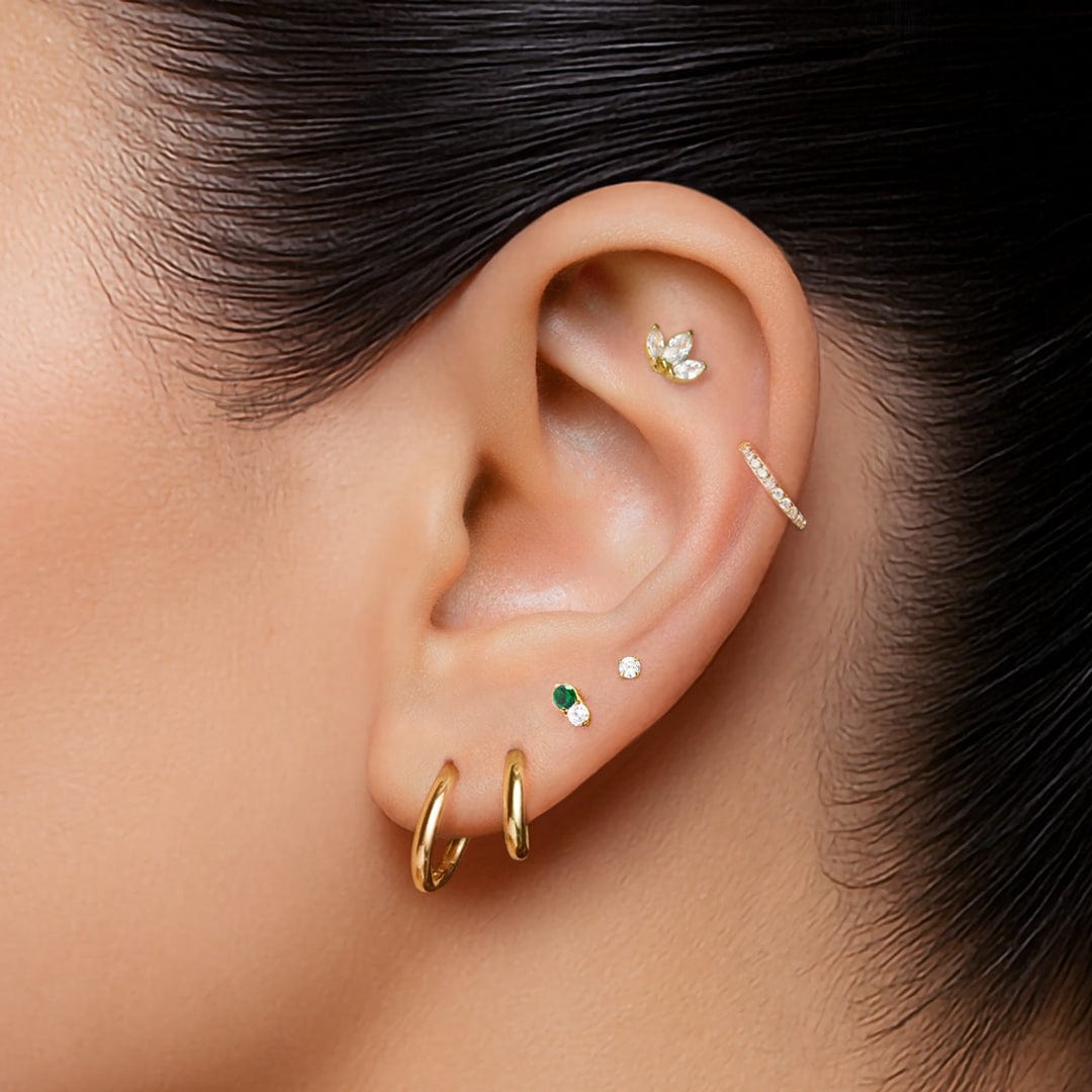DUALIS PIERCING TITANIO - VERDE - WATERPROOF