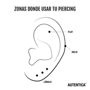 DOT PIERCING - ESMERALDA PLATA925