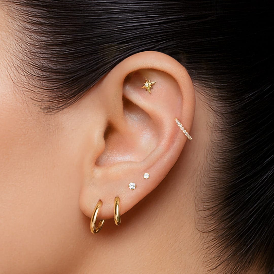 PUNTO DE LUZ PIERCING TITANIO - GOLD 3MM - WATERPROOF