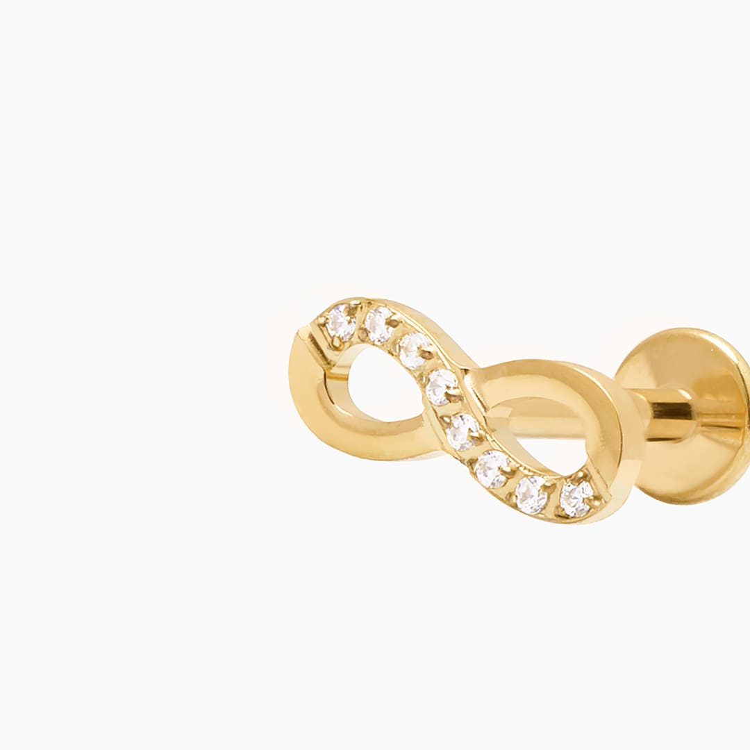INFINITY PIERCING TITANIO - GOLD - WATERPROOF