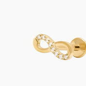 INFINITY PIERCING TITANIO - GOLD - WATERPROOF