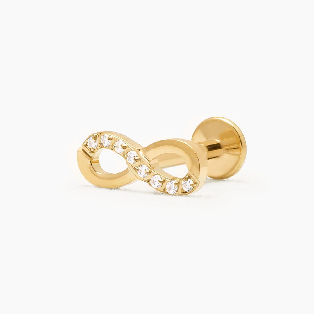 INFINITY PIERCING TITANIO - GOLD - WATERPROOF