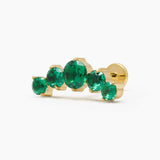 PRISCILA VERDE PIERCING TITANIO GOLD - WATERPROOF