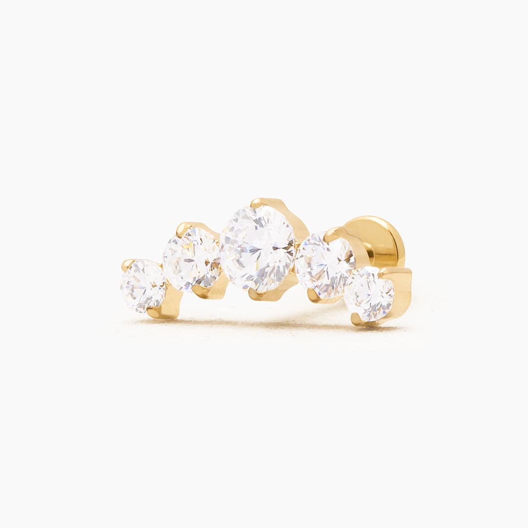 PRISCILA PIERCING TITANIO GOLD - WATERPROOF