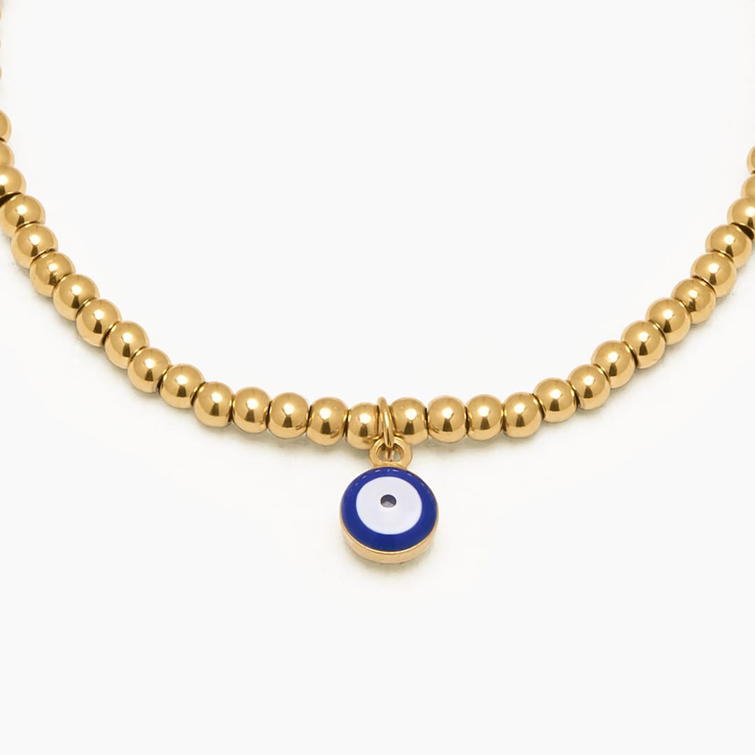 PULSERA OJO TURCO GOLD - WATERPROOF