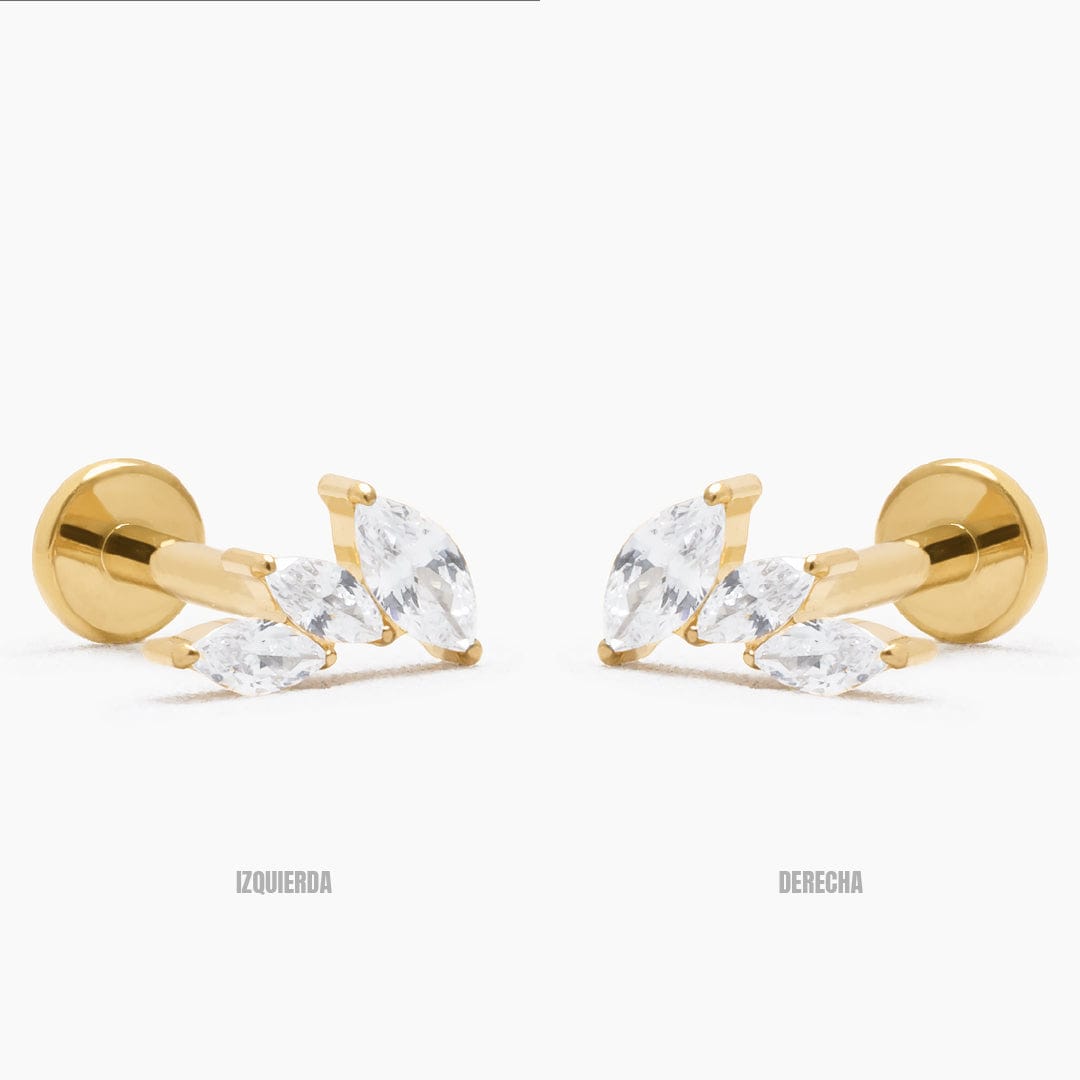 SAMIRA PIERCING TITANIO - GOLD - WATERPROOF
