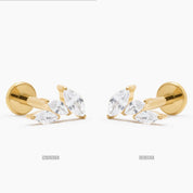 SAMIRA PIERCING TITANIO - GOLD - WATERPROOF