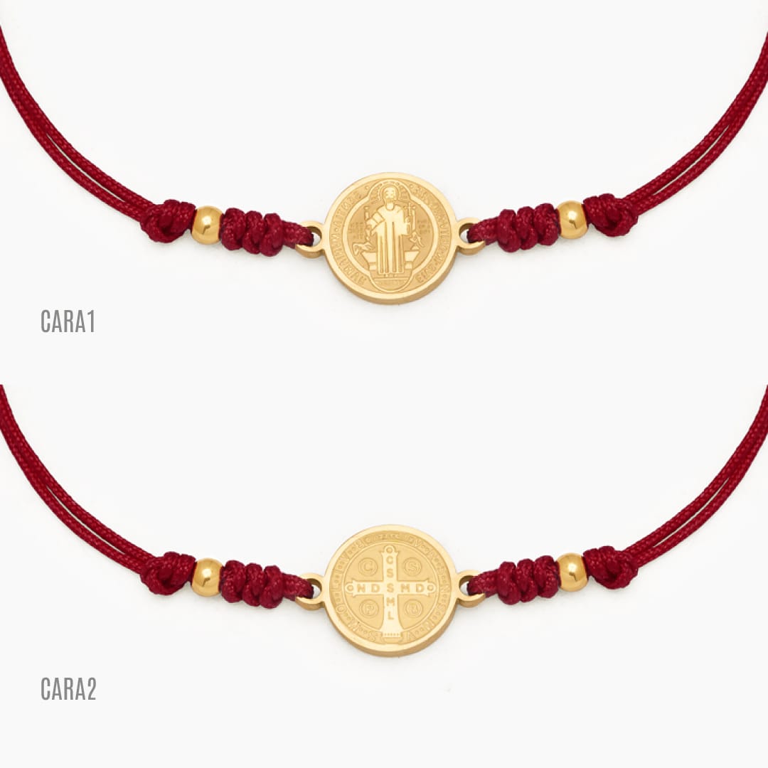 PULSERA HILO SAN BENITO BORGOÑA - WATERPROOF