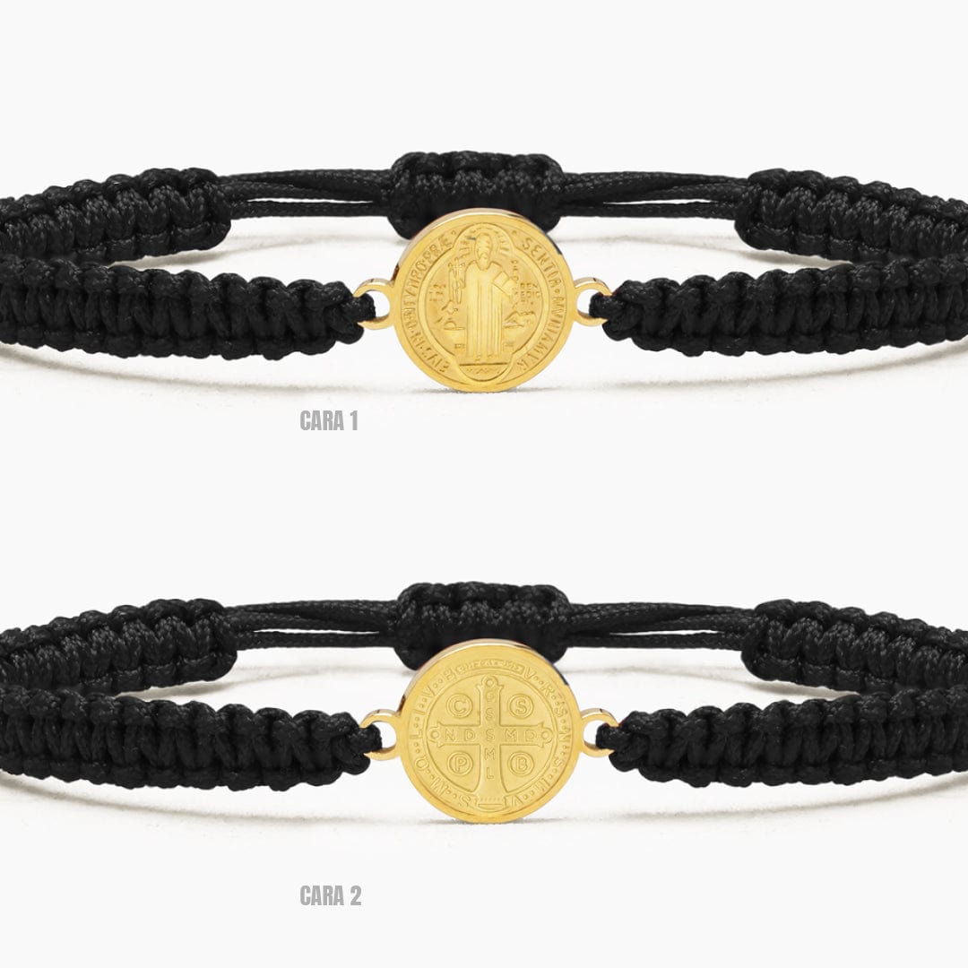 PULSERA HILO SAN BENITO - BLACK - HOMBRE