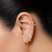 SOLARIS PIERCING TITANIO ROJO CORAL - GOLD - WATERPROOF