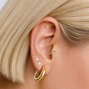 HEART PIERCING TITANIO 4MM - GOLD - WATERPROOF